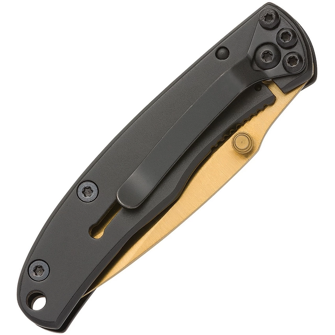 Wholesale ⭐ Browning Knives Browning Mountain Framelock, BR0201, 2" 440A Stainless Gold Blade, Titanium Handle 👏 2 Wholesale ⭐ Browning Knives Browning Mountain Framelock, BR0201, 2" 440A Stainless Gold Blade, Titanium Handle 👏 - Image 2