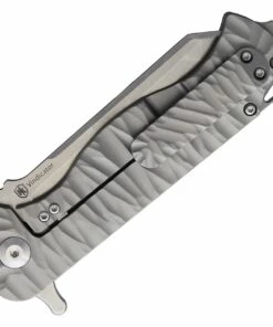 New ⭐ Kizer Cutlery KI4522 Vindicator Framelock Folder, 3.5" CPM-S35VN Stonewash Clip Point Plan Blade, Gray Textured Titanium Handle ❤️ -Automatic Knives shop Product 63896 83671.1583442247