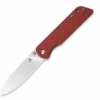 Hot Sale 👍 QSP Knife Parrot QS102-E, 3.25" D2 Satin Plain Blade, Red Micarta Handle 👏