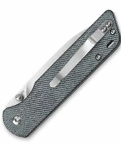 Promo 💯 QSP Knife Parrot QS102-F, 3.25" D2 Satin Plain Blade, Denim Micarta Handle ✔️ -Automatic Knives shop QS102F 1 45825.1621519650