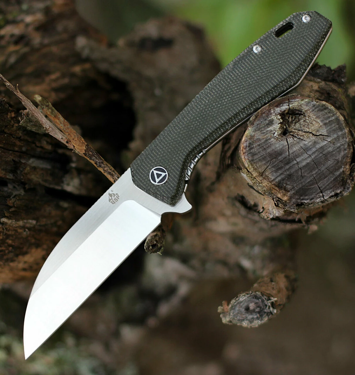 Coupon ๐ QSP Knife QSP Pelican Linerlock QS118-E2, 3.625" CPM S35VN Satin Wharncliffe Blade, Green Linen Micarta Handle ๐งจ 1 Coupon ๐ QSP Knife QSP Pelican Linerlock QS118-E2, 3.625" CPM S35VN Satin Wharncliffe Blade, Green Linen Micarta Handle ๐งจ