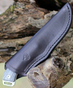 Flash Sale 🎁 QSP Knife Workaholic Fixed Blade QS124B, 3.5" Bohler N690 Satin Plain Blade, Black Linen Micarta Handle 🎉 -Automatic Knives shop QS124B.2 03239.1603814960