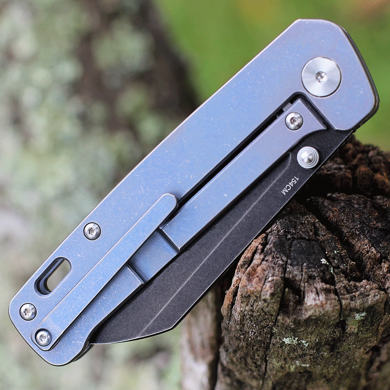 Hot Sale ✨ QSP Knife QSP Penguin Frame Lock - Blue SW Ti (3" 154CM Blk SW) QS130-S 🧨 4 Hot Sale ✨ QSP Knife QSP Penguin Frame Lock - Blue SW Ti (3" 154CM Blk SW) QS130-S 🧨 - Image 4