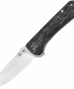 Best Sale 🛒 QSP Knife Hawk, QS131-F, 3.25" CPM S35VN Satin Blade, Shredded Carbon Fiber Handle ✔️