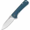 Wholesale 🎁 QSP Knife Hawk, QS131-I, 3.25" Sandvik 14C28N, Two-Toned Satin Blade, Blue Linen Micarta Handle 😀