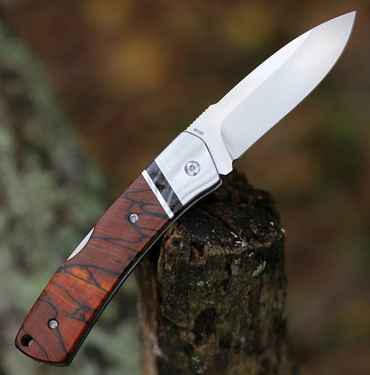 Cheap 🎉 QSP Knife Mustang Lockback QS132, 3.125" M390 Satin Plain Blade, Raffir Stabilized Wood w/Mammoth Molar Inlay Handle 👍 2 Cheap 🎉 QSP Knife Mustang Lockback QS132, 3.125" M390 Satin Plain Blade, Raffir Stabilized Wood w/Mammoth Molar Inlay Handle 👍 - Image 2