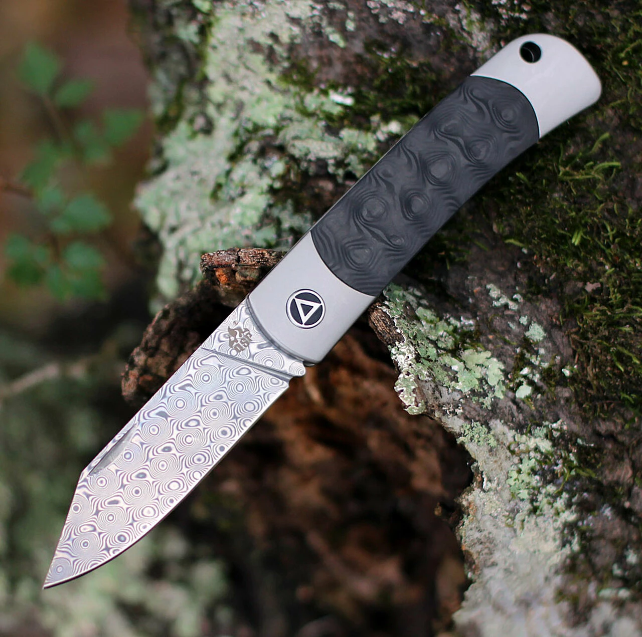 Wholesale 😀 QSP Knife Falcon Slipjoint QS133-A, 3" Damascus Plain blade, Titanium Handle w/ Carbon Fiber Inlay 💯 1 Wholesale 😀 QSP Knife Falcon Slipjoint QS133-A, 3" Damascus Plain blade, Titanium Handle w/ Carbon Fiber Inlay 💯