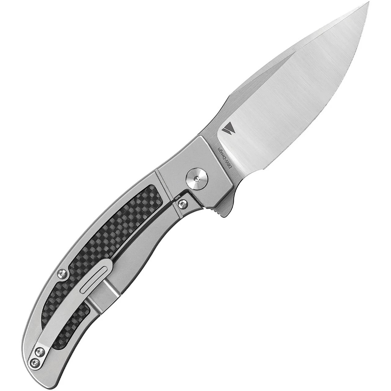 Budget 🛒 QSP Knife Legatus Frame Lock Flipper QS136-A, 3.50" Bohler M390 Drop Point Plain Blade, Titanium Handle with Carbon Fiber Inlay 🎉 2 Budget 🛒 QSP Knife Legatus Frame Lock Flipper QS136-A, 3.50" Bohler M390 Drop Point Plain Blade, Titanium Handle with Carbon Fiber Inlay 🎉 - Image 2