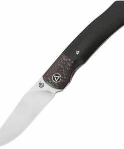 Best deal 🔔 QSP Knife Gannet Folding Knife QS137-A, 3.25" 154CM Satin Drop Point Blade, Black Linen Micarta Handle w/ Red Carbon Fiber Bolster 👏