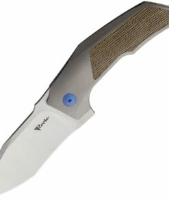 Best reviews of 🧨 Reate Knives T3000 Framelock REA095, 3.0" M390 Satin Tanto Blade, Titanium w/Linen Micarta Inlays 🎉