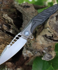 Budget 🔥 Rike Knife Thor7 THOR7BCF, 3.54" Bohler M390 Satin Plain Blade, Black Carbon Fiber and Integral Titanium Handle ⌛