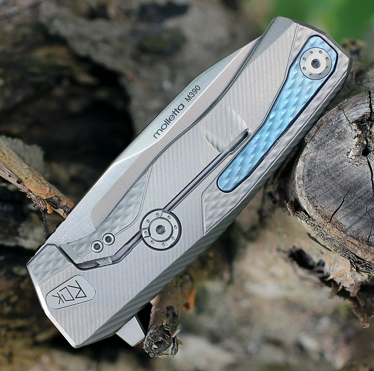 Wholesale 🌟 LionSTEEL ROK - Gray Sculpted Titanium (3.25" M390 Satin) ROKG 🔔 3 Wholesale 🌟 LionSTEEL ROK - Gray Sculpted Titanium (3.25" M390 Satin) ROKG 🔔 - Image 3