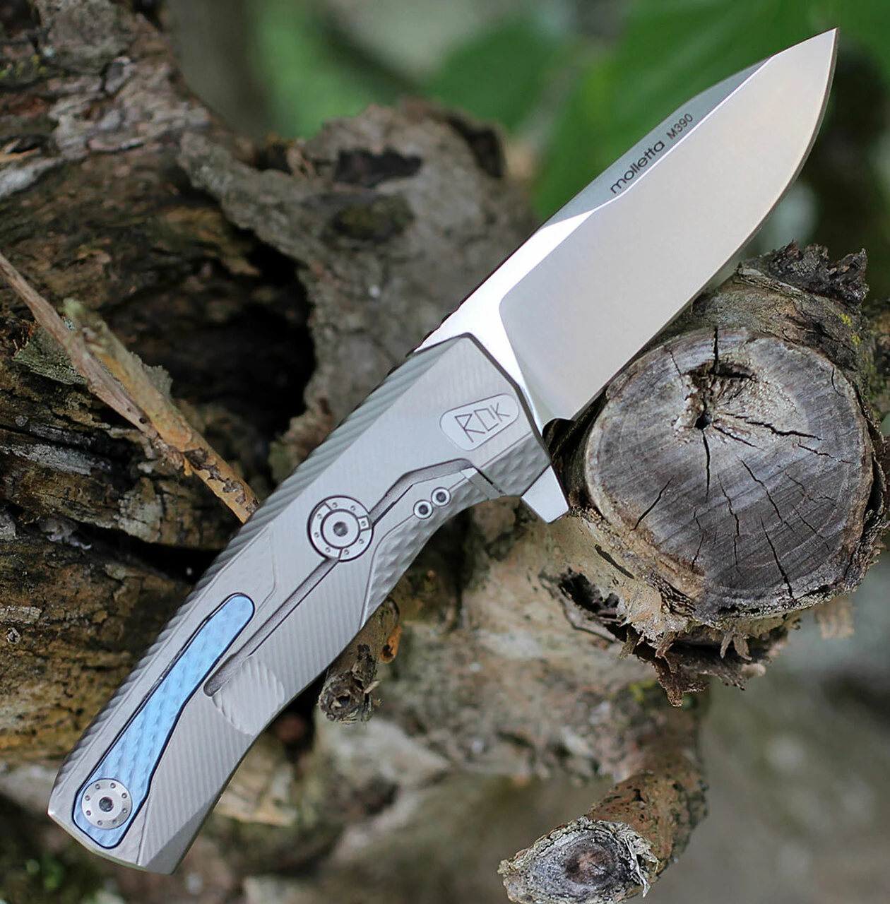 Wholesale 🌟 LionSTEEL ROK - Gray Sculpted Titanium (3.25" M390 Satin) ROKG 🔔 2 Wholesale 🌟 LionSTEEL ROK - Gray Sculpted Titanium (3.25" M390 Satin) ROKG 🔔 - Image 2