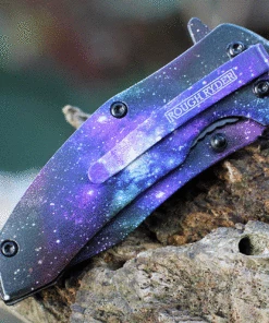 Outlet 😍 Rough Ryder Galaxy Space - Space Artwork (2.25" Black SS) RR2129 😍 -Automatic Knives shop RR2129.3 86715.1634137651