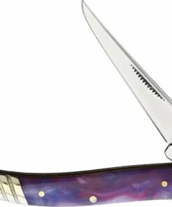 Cheap ✨ Rough Ryder Toothpick RR2148 Purple Swirl Acrylic Handle 🎉