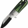 Outlet 🔔 Rough Ryder Tadpole A/O - Blk / Green G-10 (1.5" Two-tone SS) RR2313 👏