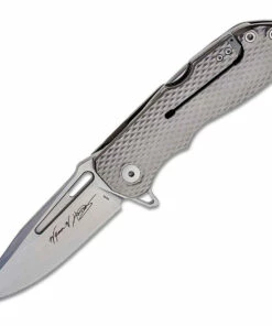 Cheap 😀 DPX Gear RYP Harsey Demo RPDMF001, 3.15" M390 Stonewashed Plain Blade, 3D textured Titanium Handles 🔔