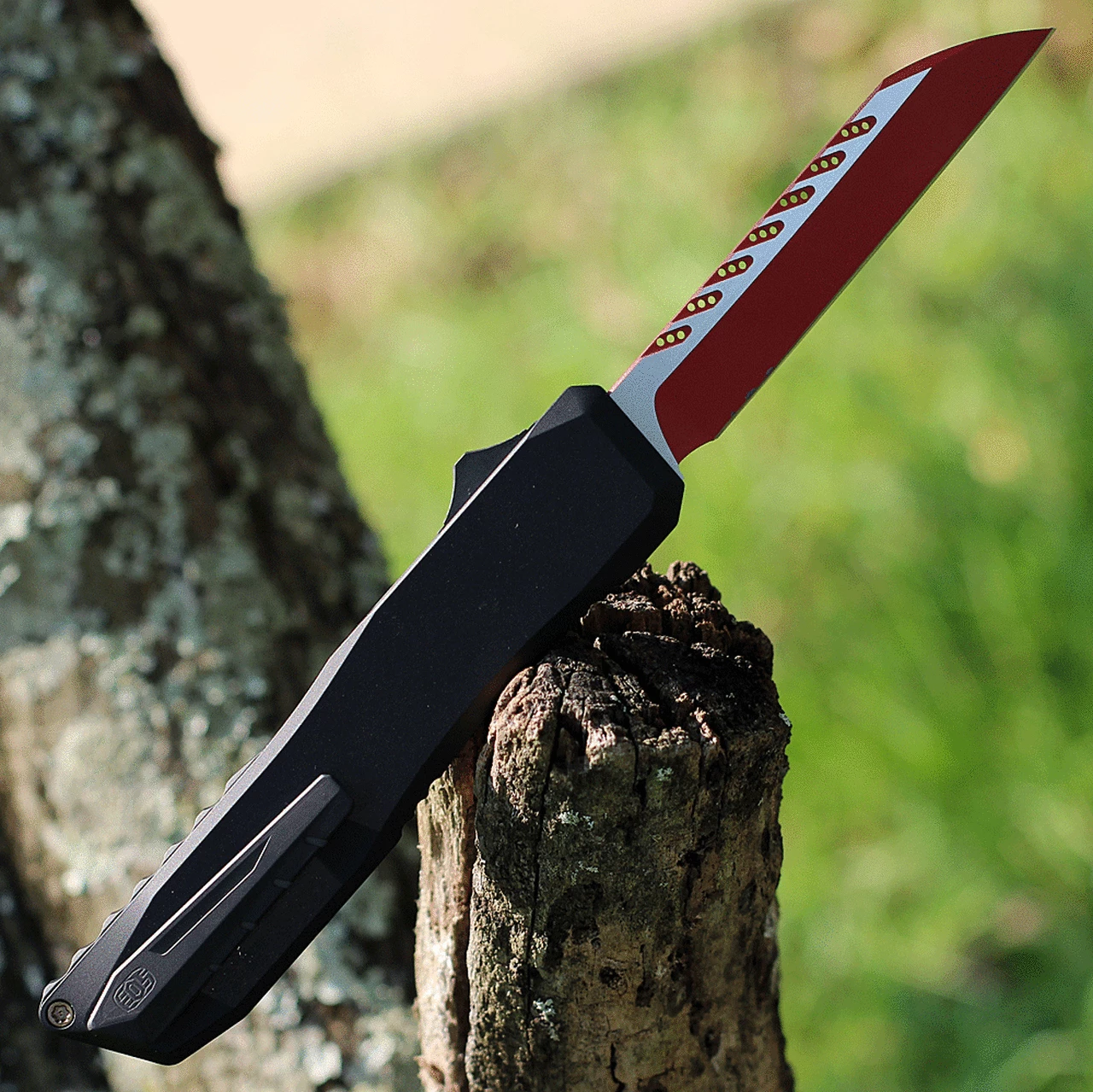 Best Pirce 🛒 EOS - Elite Outfitting Solutions EOS Harpoon OTF Automatic - Black / CF Alum. (3.75" Red Tanto) HAR-01 😍 2 Best Pirce 🛒 EOS - Elite Outfitting Solutions EOS Harpoon OTF Automatic - Black / CF Alum. (3.75" Red Tanto) HAR-01 😍 - Image 2