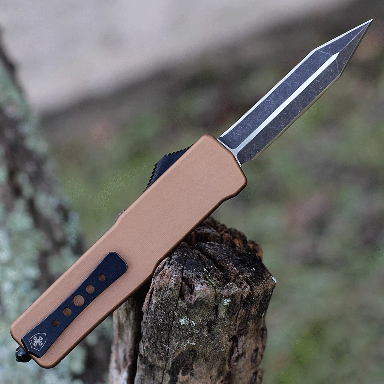 Hot Sale 🔥 Templar Knife Co. Templar Premium Lightweight Small OTF -Alum. Bronze (3" D2 Blk Dagger) SA-AB-12-1 😀 2 Hot Sale 🔥 Templar Knife Co. Templar Premium Lightweight Small OTF -Alum. Bronze (3" D2 Blk Dagger) SA-AB-12-1 😀 - Image 2