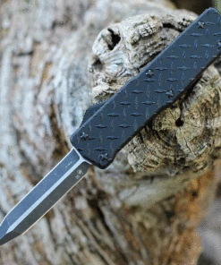Cheap 👏 Templar Knife Co. Templar Premium Lightweight Small OTF - Blk Diamond (3" D2 Blk Dagger) SA-DPG-12-1 🎁