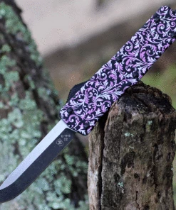 Brand new ❤️ Templar Knife Co. Templar Premium Lightweight Small OTF -Alum. Pink Fleur (3" D2 Blk Drop Point) SA-PKF-32-1 🛒