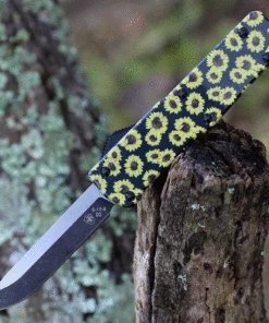 Hot Sale 🔥 Templar Knife Co. Templar Premium Lightweight Small OTF -Alum. Sunflower (3" D2 Blk Drop Point) SA-SUN-32-1 🔥