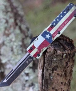 Hot Sale ⌛ Templar Knife Co. Templar Premium Lightweight Small OTF -Alum. Texan (3" D2 Blk Tanto) SA-TX-22-1 😀