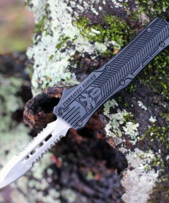 Top 10 😀 CobraTec Knives SBCTK-1SDAG2SS Small CTK-1 Black, 2.75" D2 Steel 2 Side Partially Serrated Dagger Blade, Black Aluminum Handle 🧨