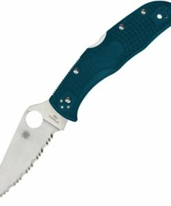Coupon 😍 Spyderco Knives Spyderco Endela Lightweight Blue FRN (3.4" K390 Serrated) C243FSK390 😍