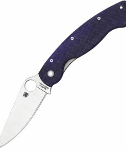 Discount 🔥 Spyderco Knives Spyderco C36GPDBL Military, 4" CPM-S110V Satin Plain Blade, Dark Blue G-10 Handles 🌟