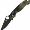 Buy ⭐ Spyderco Knives Spyderco C81GPCMOBK2 Para-Military 2, 3.5" CPM S30V Black Plain Blade, Camo G-10 Handles 😀