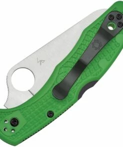 Promo 🔔 Spyderco Knives Spyderco Salt 2 C88FPGR2, 3.00" Satin LC200N Plain Blade, Green FRN Handle 😍 -Automatic Knives shop SC88FPGR2 46096.1641337278