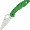 Promo 🔔 Spyderco Knives Spyderco Salt 2 C88FPGR2, 3.00" Satin LC200N Plain Blade, Green FRN Handle 😍