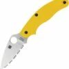 Hot Sale 👏 Spyderco Knives Spyderco UK Penknife Yellow Salt FRN (2.9" LC200N Serr) C94SYL ✔️