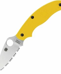 Hot Sale 👏 Spyderco Knives Spyderco UK Penknife Yellow Salt FRN (2.9" LC200N Serr) C94SYL ✔️