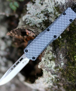 Discount ⌛ Templar Knife Co. Templar Knife Small OTF Carbon Fiber S-CF-33-2, 2.75" 440C Satin Drop Point Blade, Aluminum Zinc w/ Carbon Fiber Wrapped Handle 💯