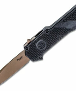Budget ⭐ Hogue SIG Sauer Compound Emperor Scorpion OTF 36030, 3.5" S30V Flat Dark Earth PVD Clip Point Plain Blade, Solid Black G-10 Handle ⭐