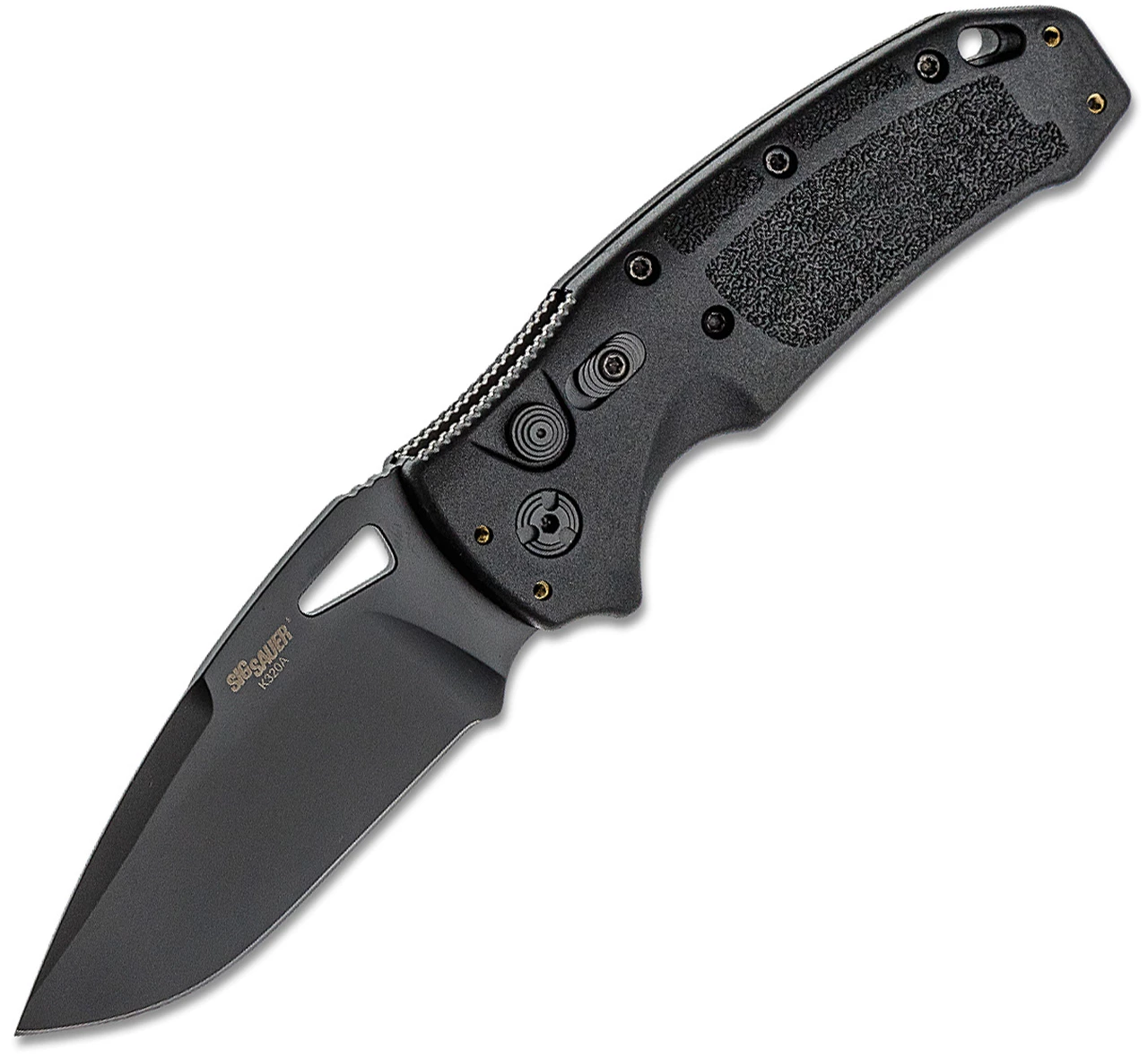 New ❤️ Hogue Nitron Auto SIG36330, 3.5" S30V Black Plain Blade, Black Polymer Handles 🎁 1 New ❤️ Hogue Nitron Auto SIG36330, 3.5" S30V Black Plain Blade, Black Polymer Handles 🎁