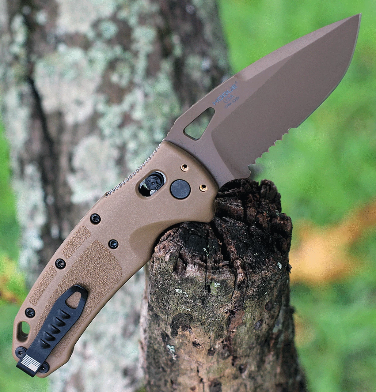 Best Pirce 😀 Hogue SIG Sauer K320 ABLE Lock - Coyote (3.5" CPM-S30V PVD Par. Serr) 36373 ⭐ 2 Best Pirce 😀 Hogue SIG Sauer K320 ABLE Lock - Coyote (3.5" CPM-S30V PVD Par. Serr) 36373 ⭐ - Image 2