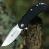 Outlet 🔥 Steel Will C22M-2BK Cutjack, 3" M390 Satin Plain Blade, Black G10 Handle ⭐