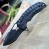 Cheap 💯 SOG Kiku XR - Blackout, 3.03" CTS XHP Black Cerakote Blade, Black Linen Micarta Handles 😍