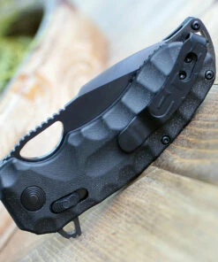 Cheap 💯 SOG Kiku XR - Blackout, 3.03" CTS XHP Black Cerakote Blade, Black Linen Micarta Handles 😍 -Automatic Knives shop SOG Kiku XR Blackout.2 53490.1591715043