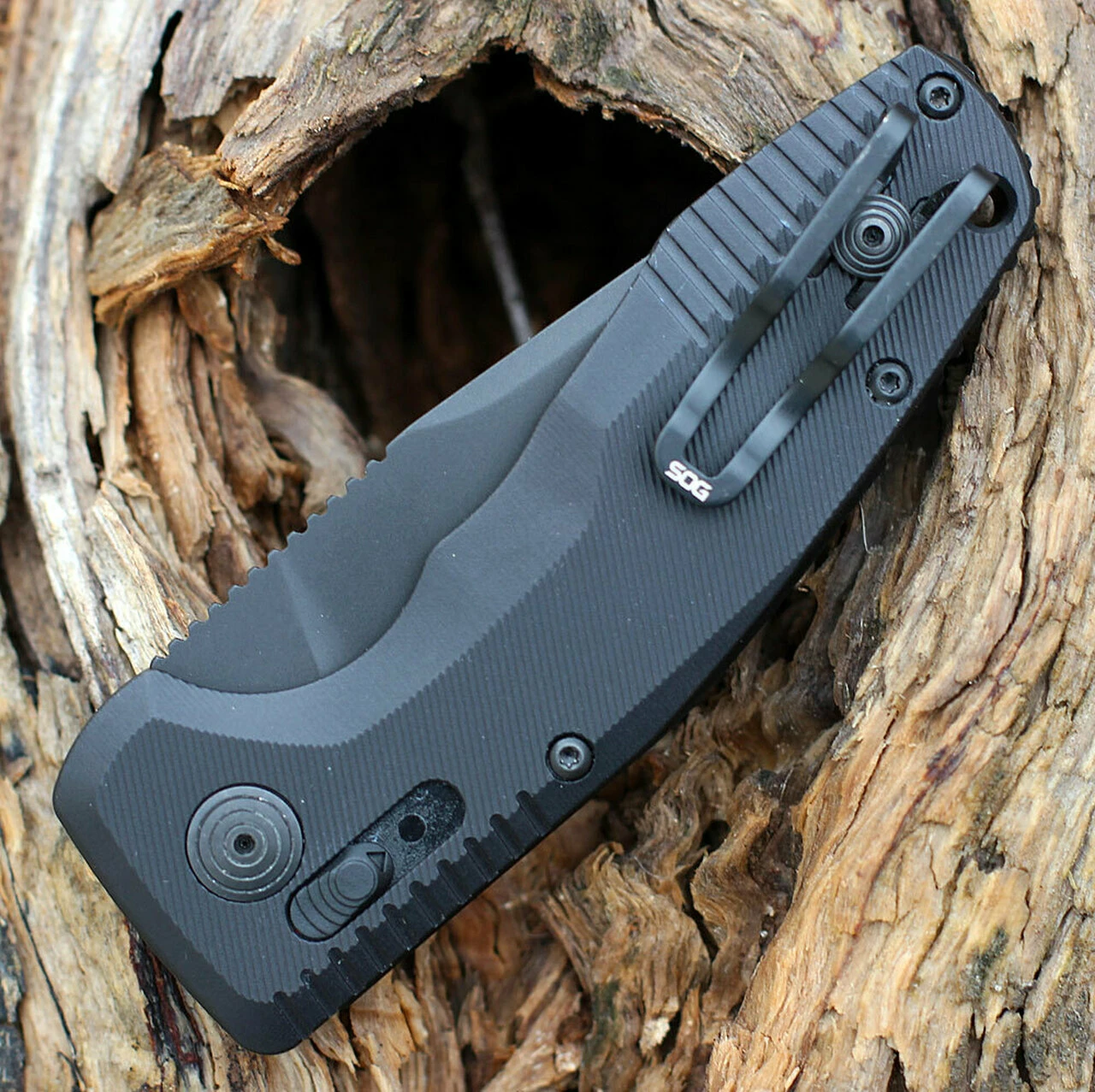 Brand new 🤩 SOG-TAC Automatic - Blk Textured Alum (2.9" Cryo D2 Blk ) 15-38-08-57 ⭐ 4 Brand new 🤩 SOG-TAC Automatic - Blk Textured Alum (2.9" Cryo D2 Blk ) 15-38-08-57 ⭐ - Image 4