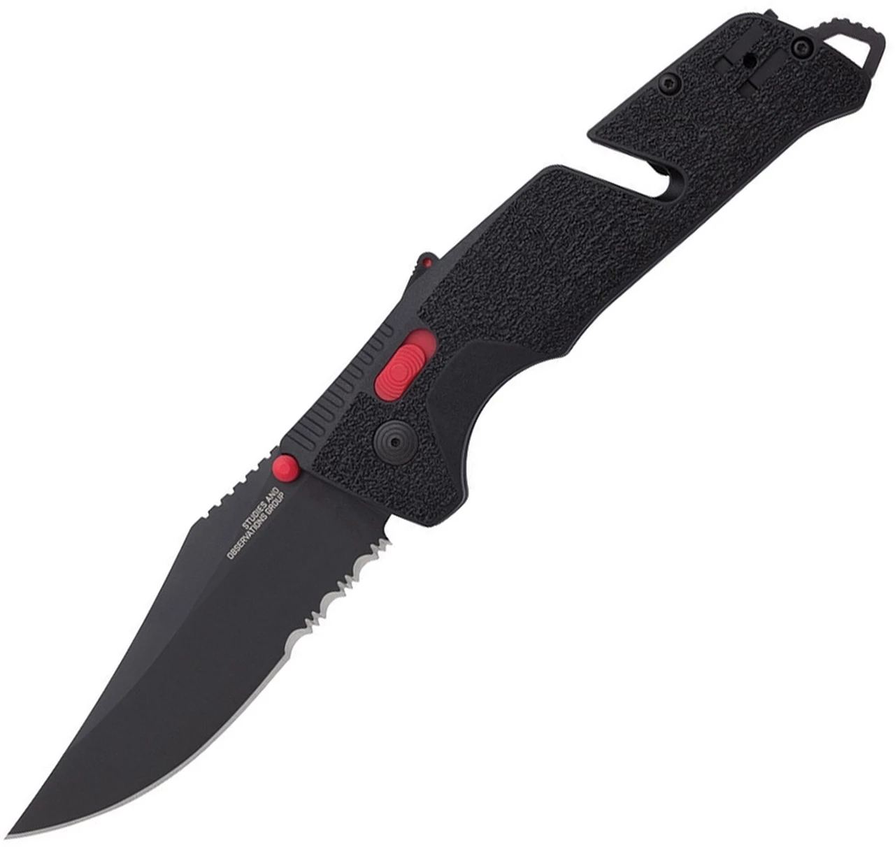 Budget 😀 SOG 11120257 Trident MK3 AT-XR 3.75" D2 Black Combo Edge, Red and Black GRN Handles ✔️ 1 Budget 😀 SOG 11120257 Trident MK3 AT-XR 3.75" D2 Black Combo Edge, Red and Black GRN Handles ✔️