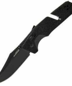 Coupon 🧨 SOG Trident AT - Blackout 11-12-05-57, 3.7" D2 Black Clip Point Plain Blade, Black GRN Handle 🧨