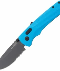Cheapest 🔔 SOG 11180457 Flash MK3 AT-XR 3.45" D2 Partially Serrated Edge, Civic Cyan GRN Handles ⌛