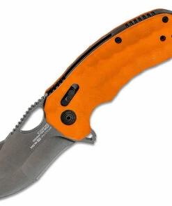 Buy 🌟 SOG Kiku XR LTE - Blaze 12-27-03-57, 3.02" CTS-XHP Gray Tanto Plain Blade, Orange G-10 Handle with Carbon Fiber Liners ❤️
