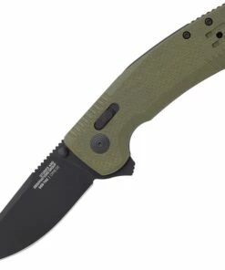 Best Pirce ⭐ SOG SOG-Tac XR Folding Knife 12-38-02-57, 3.39" D2 Black Drop Point Plain Blade, OD Green G-10 Handle 🛒