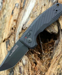 Discount 👍 SOG-TAC AU Auto Textured Aluminum (2.94" Cryo D2 Tanto) 15-38-09-57 🌟