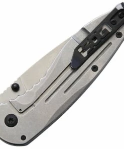 Best Pirce ✨ SOG Aegis AE31BX, 3.375" 8Cr13MoV Stonewashed Spear Point Plain Blade, Gray Stainless Steel Handle ✨ -Automatic Knives shop SOGAE31CP 1 12865.1616427528